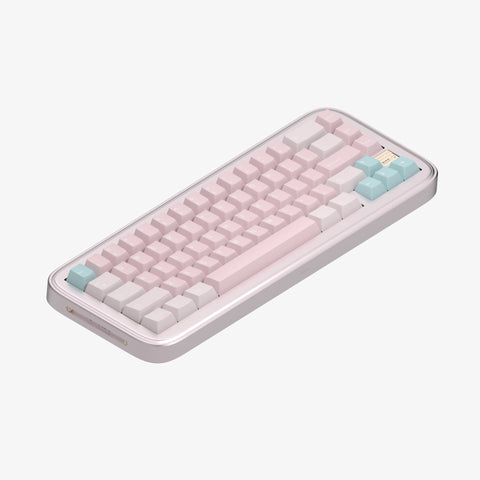 Spacetime65 Bluetooth & 2.4g mechanical keyboard（Anodized Pink）